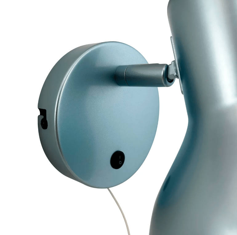 Niebieski kinkiet Bob o metalicznym połysku