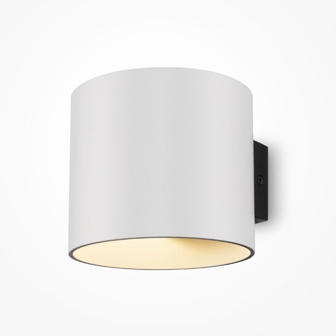 Niewielki biały kinkiet Rond oświetlający w górę i w dół