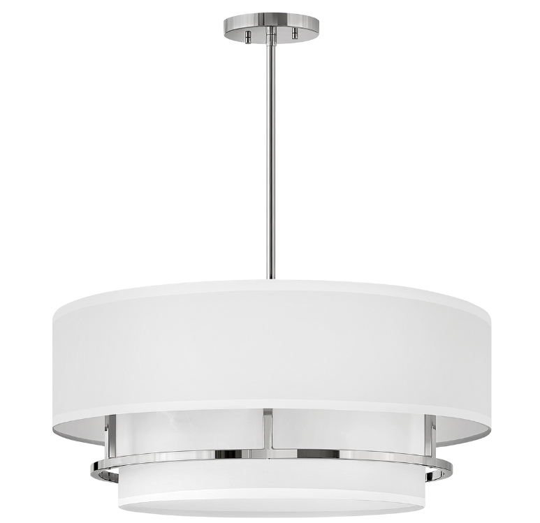 Niklowana, regulowana lampa sufitowa Graham 4 do salonu