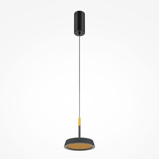 Nowoczesna czarna lampa wisząca EL - LED o mocy 12W