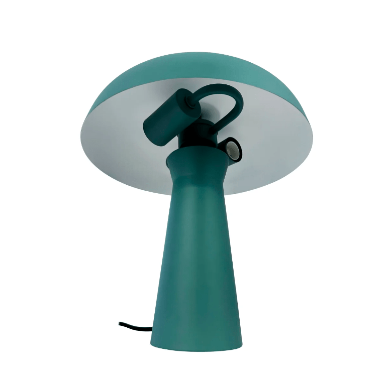 Nowoczesna lampka stołowa Iris w skandynawskim stylu, w zielonym kolorze