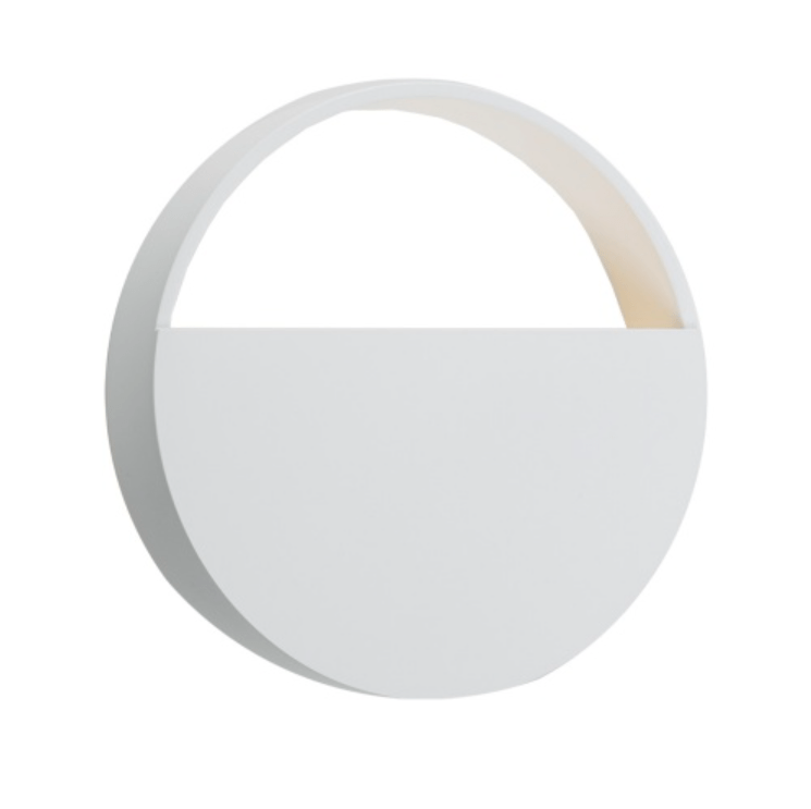 Nowoczesny, płaski biały kinkiet Omono