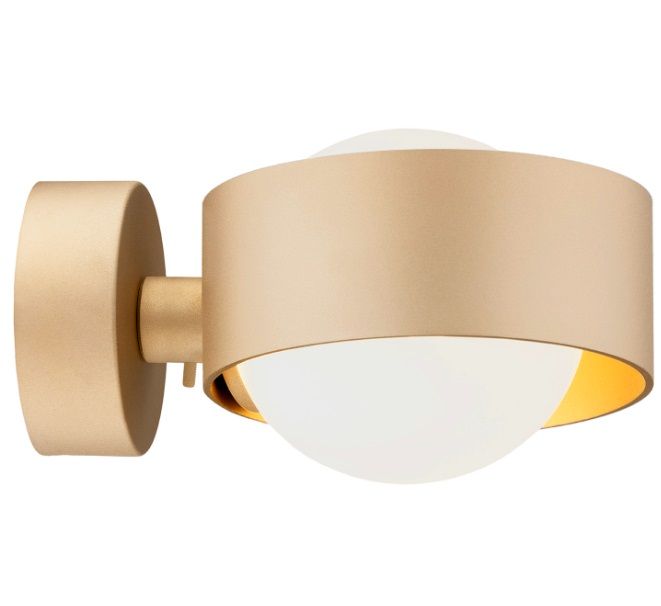 Nowoczesny złoty kinkiet Massimo do łazienki o klasie szczelności IP44