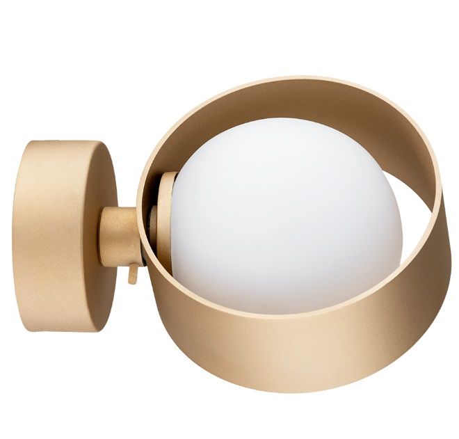 Nowoczesny złoty kinkiet Massimo do łazienki o klasie szczelności IP44