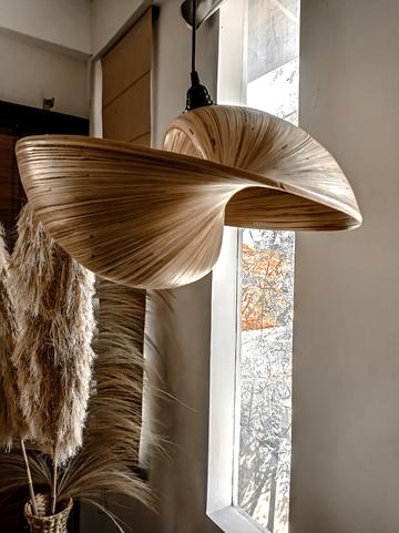 oryginalna lampa wiszaca bambusowa
