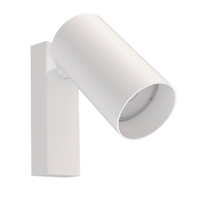 OUTLET Kompaktowy biały kinkiet Mono z obrotową tubą