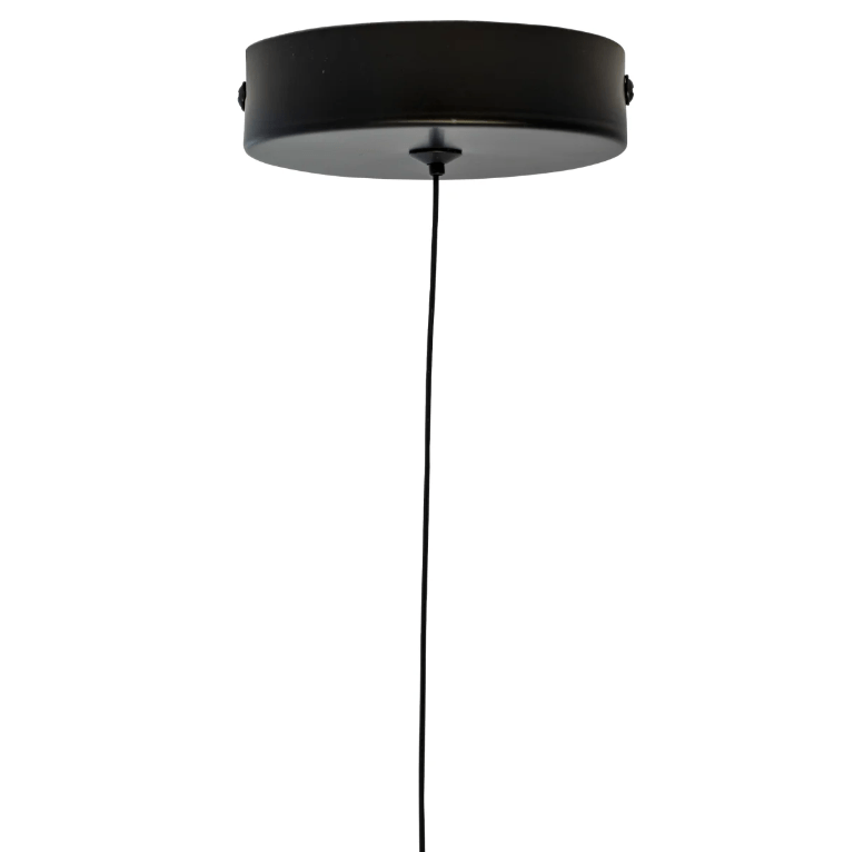 Podłużna czarna lampa Stockholm z czterema źródłami światła do zawieszenia nad stołem