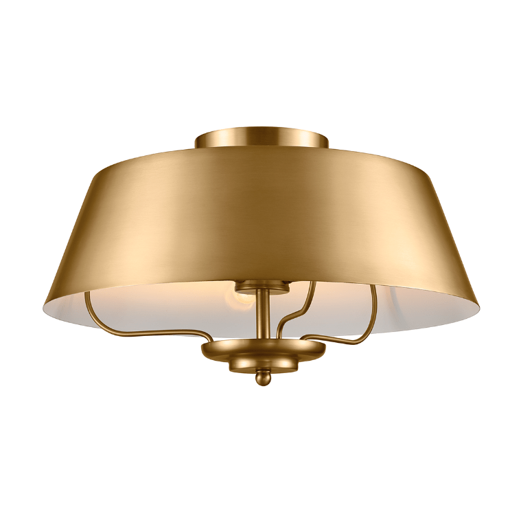 Regulowana lampa sufitowa Luella 3 z metalu w odcieniu złotego mosiądzu