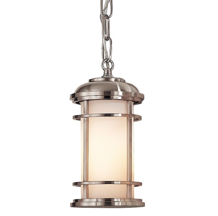 Srebrna wisząca latarnia zewnętrzna Lighthouse o klasie szczelności IP44