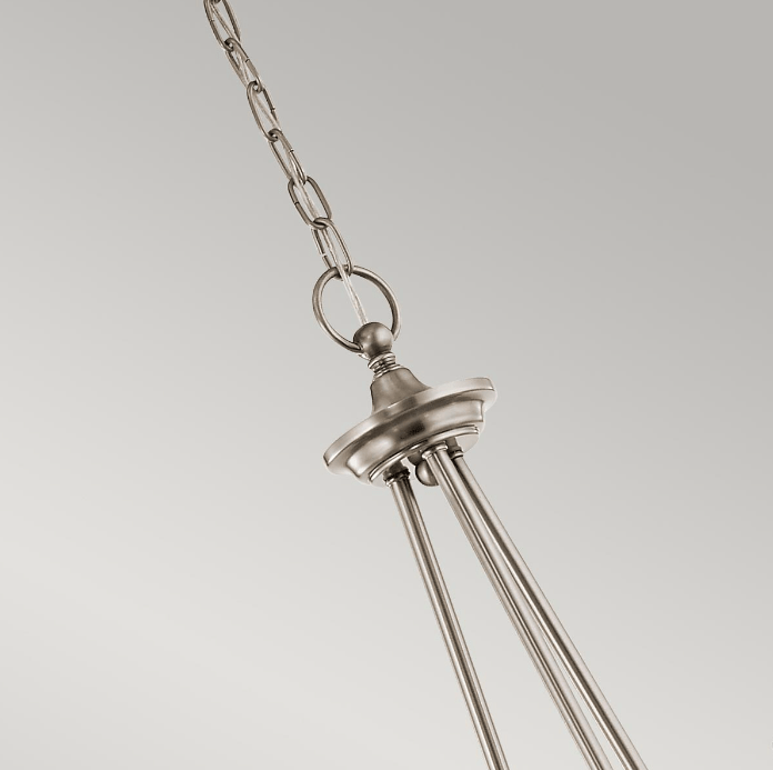 Srebrny żyrandol Modern Classic Waverly 5 od Ardant Decor z możliwością regulacji łańcucha