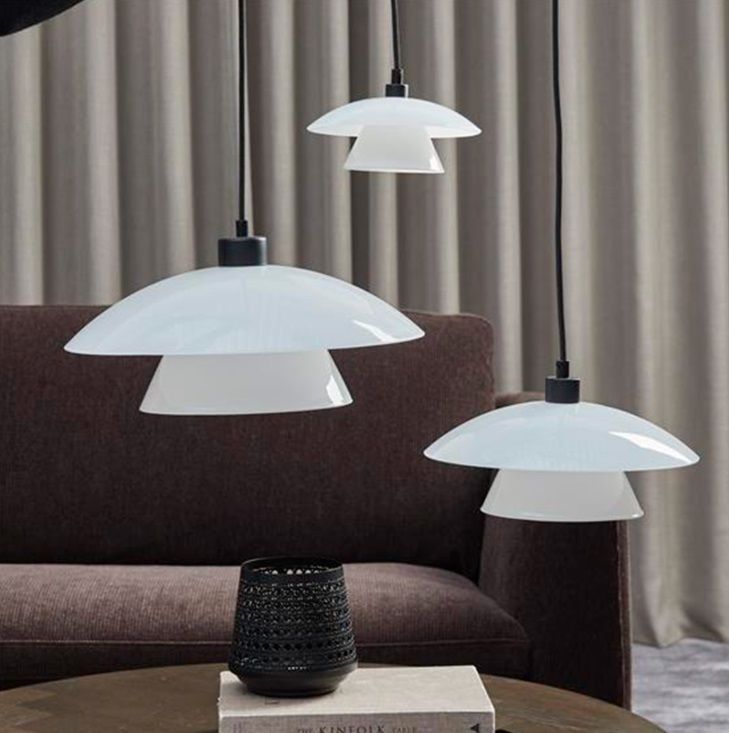 Stylowa biała lampa wisząca Norup 28