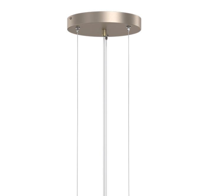 Stylowa lampa wisząca Brito o dużym, płaskim stożkowym kształcie