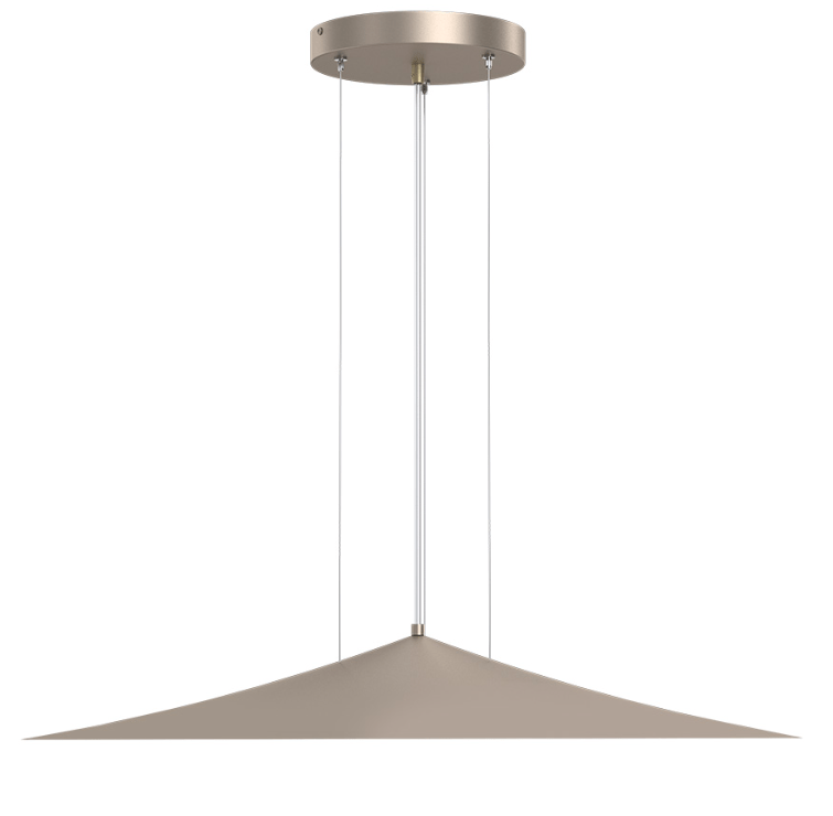 Stylowa lampa wisząca Brito o dużym, płaskim stożkowym kształcie
