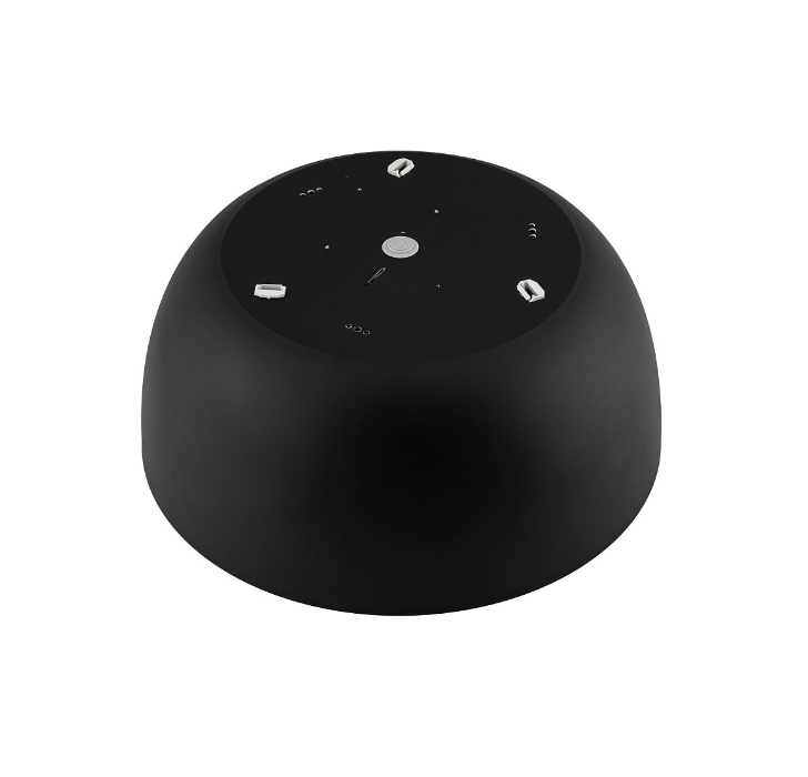 Stylowy plafon Satellite w czarno-białej kolorystyce o średnicy 38 cm na trzy żarówki