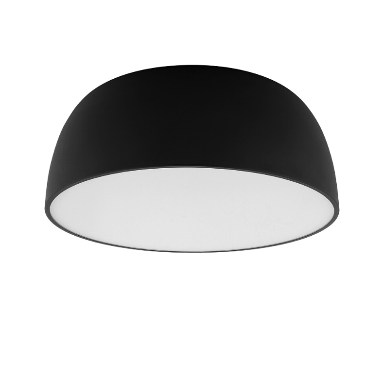 Stylowy plafon Satellite w czarno-białej kolorystyce o średnicy 38 cm na trzy żarówki