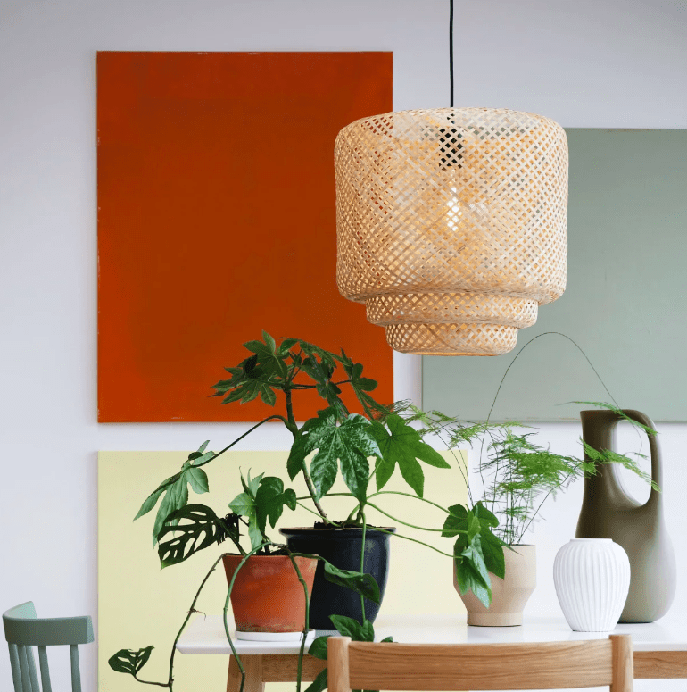 Urocza lampa boho Boom z naturalnego bambusa