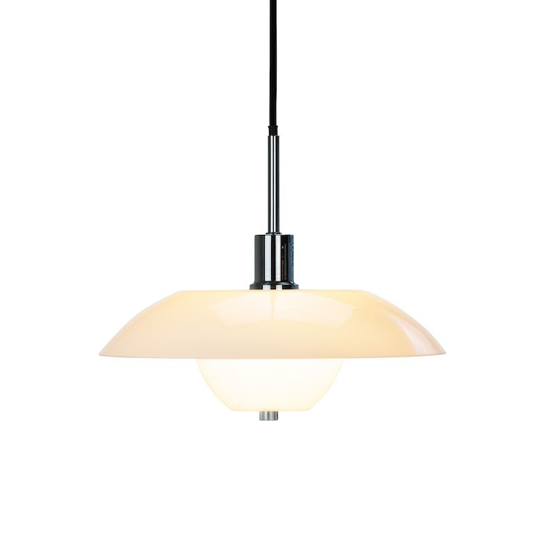 Wisząca lampa Bergen Dyberg Larsen w srebrno-białym kolorze
