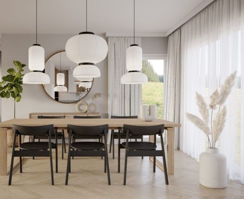 Wisząca lampa Formakami JH4 inspirowana japońskim lampionem w stylu japandi