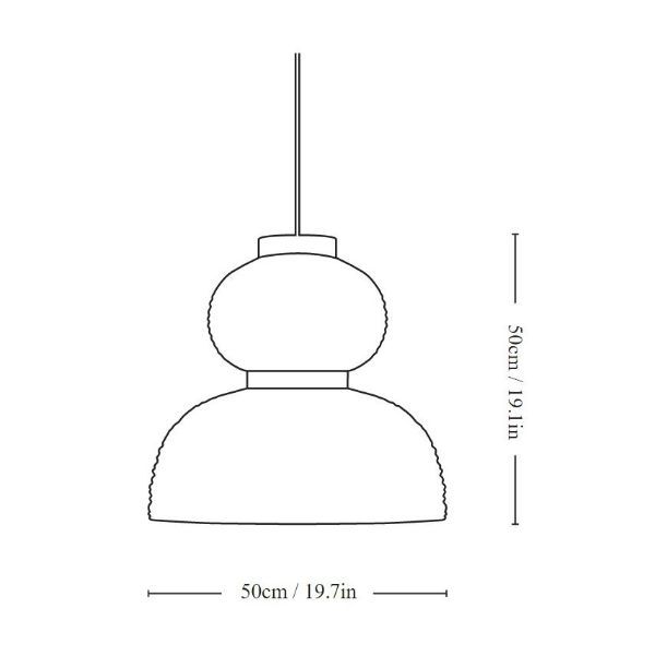 Wisząca lampa Formakami JH4 inspirowana japońskim lampionem w stylu japandi