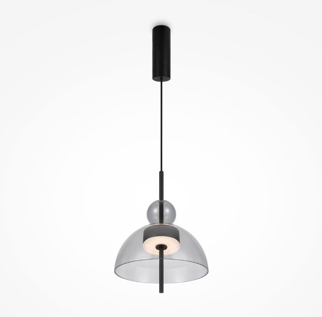 Wisząca lampa LED Bangkok z przydymionego szkła