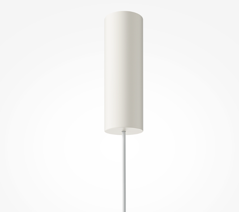 Wisząca lampa LED w białym kolorze, inspirowana stylem wabi sabi Kyoto