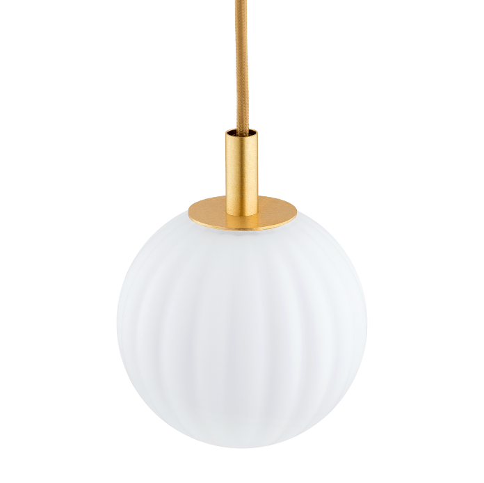 Wisząca lampa Paloma od Argon w białym kolorze i kształcie kuli