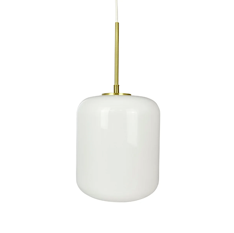 Wisząca lampa Silvia D20 w kolorze mosiądzu, idealna nad szafkę do sypialni