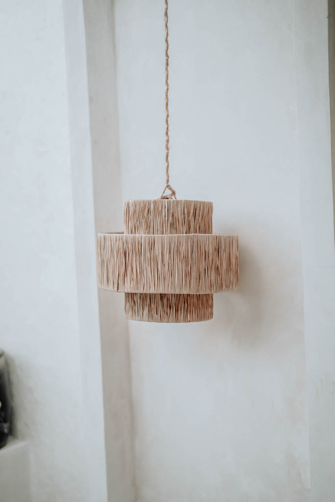 Wyprzedaż! Wisząca lampa boho Hawai z trawy morskiej