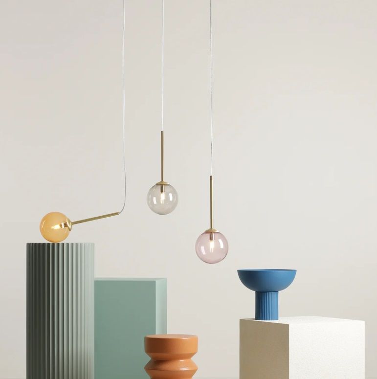 Wyprzedaż! Wisząca lampa Bosso mini – pomarańczowa kula