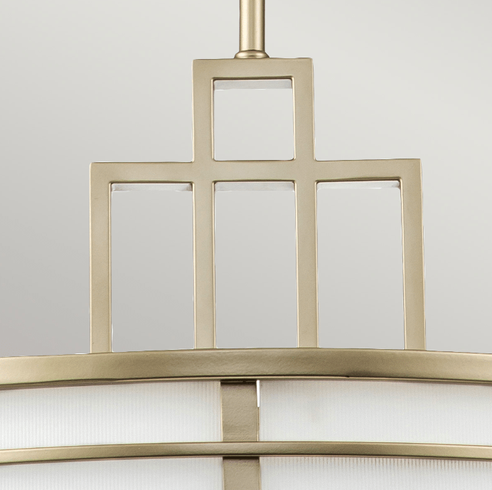 zlota lampa sufitowa fusion z regulacja i opalowym szklem 2