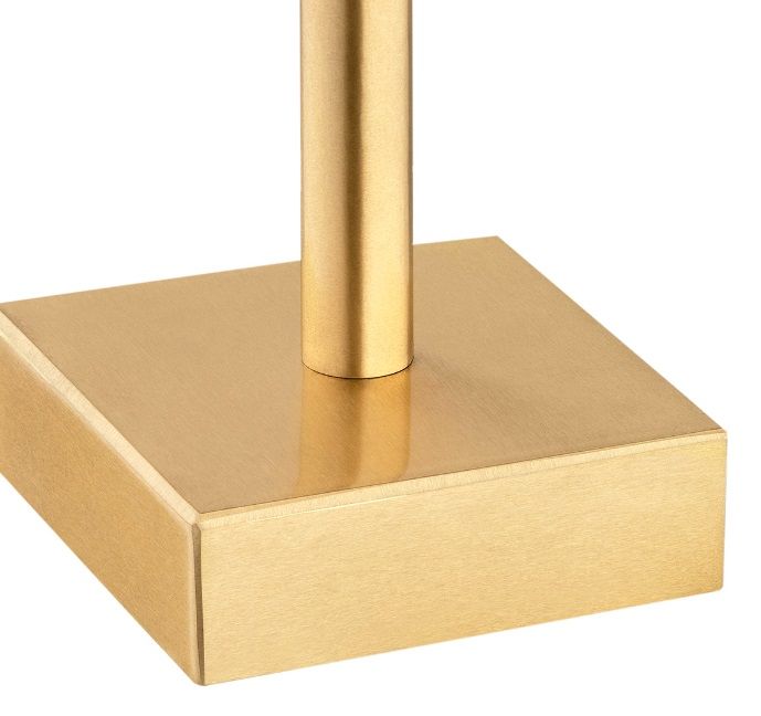 Złota lampka stołowa Abbano w stylu glamour do eleganckiego salonu