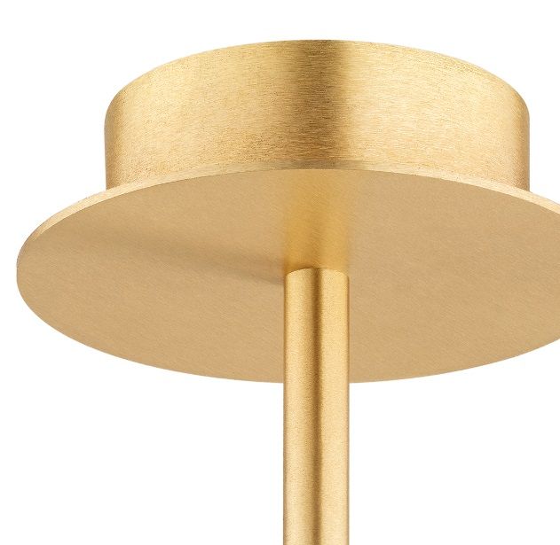 Złoty mosiężny żyrandol Paloma z białymi, ryflowanymi kloszami w kształcie kul