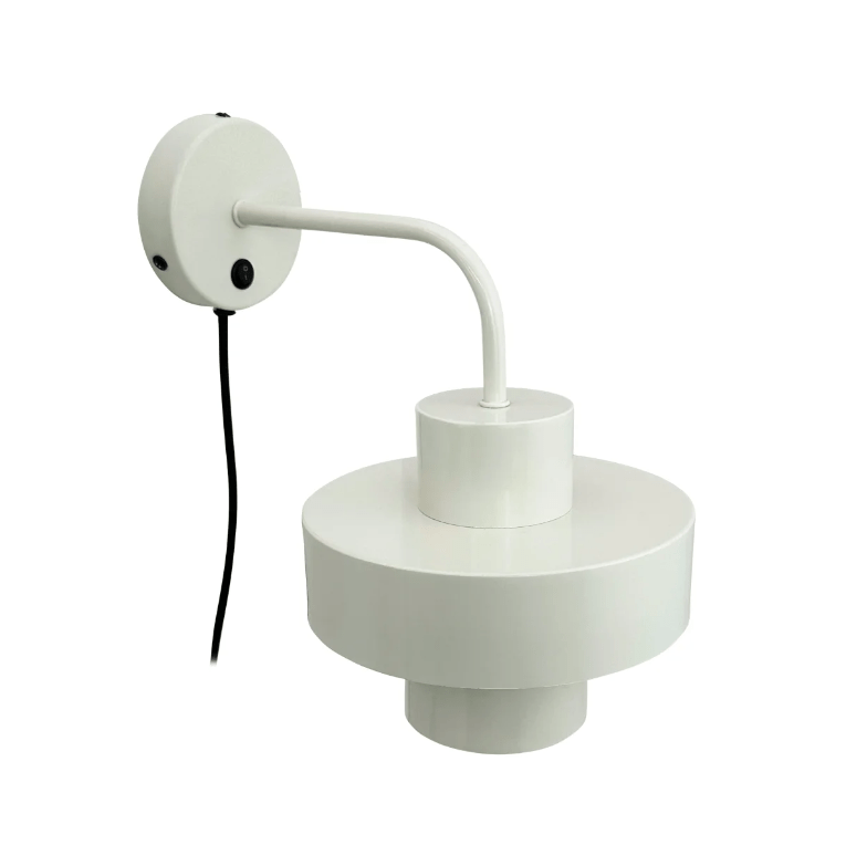Biały kinkiet Stoke w cylindrycznym kształcie od Dyberg Larsen