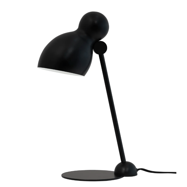 Czarna lampka Ludo idealna do gabinetu i biura Dyberg Larsen
