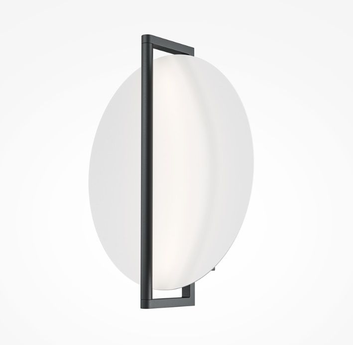 Czarny kinkiet ścienny Mira z pionowym oświetleniem LED