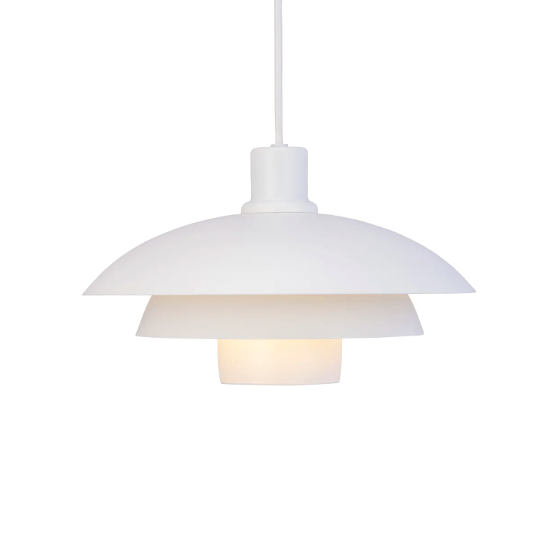 Dekoracyjna wisząca lampa w białym kolorze nad kredens Morph 30