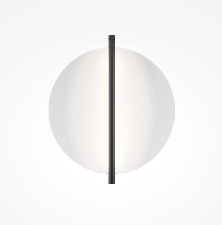 Czarny kinkiet ścienny Mira z pionowym oświetleniem LED