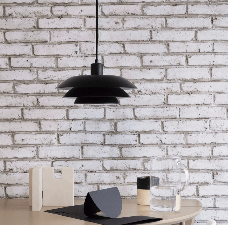 matowa czarna lampa nordycka dl31 do zawieszenia nad stol 2