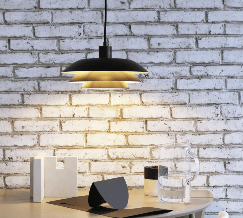 matowa czarna lampa nordycka dl31 do zawieszenia nad stol