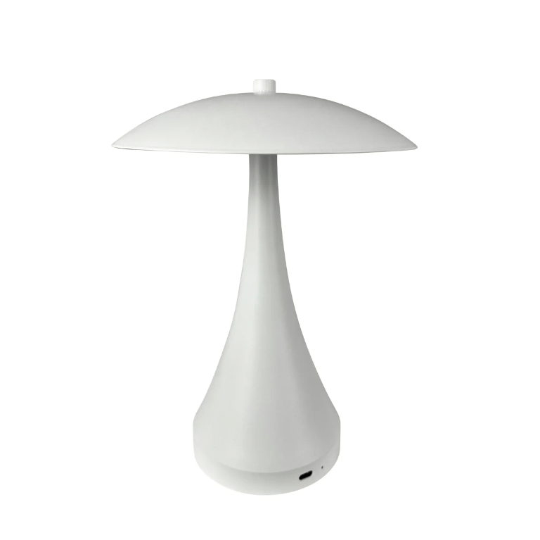 Mobilna biała lampka stołowa Vienna LED z możliwością ładowania przez USB