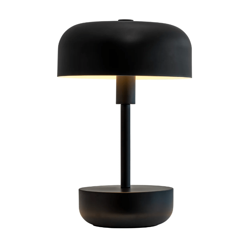 Mobilna lampa LED Haipot w kolorze czarnym, odporna na warunki atmosferyczne (IP44), z możliwością ładowania przez USB