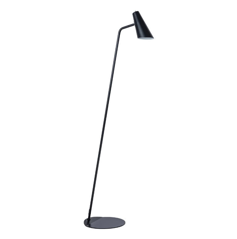 Nowoczesna lampa podłogowa Noa z włącznikiem umieszczonym w kloszu