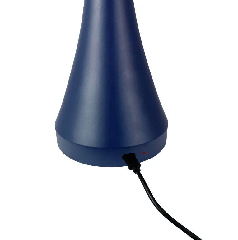 Przenośna lampa LED Vienna indigo z regulacją jasności i wbudowanym akumulatorem