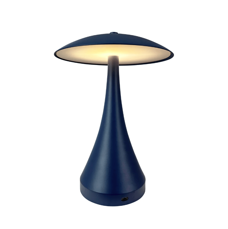 Przenośna lampa LED Vienna indigo z regulacją jasności i wbudowanym akumulatorem