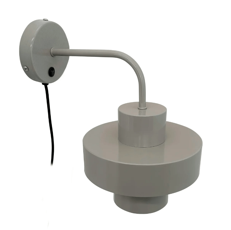 Szary kinkiet Stoke z trzema cylindrycznymi kloszami