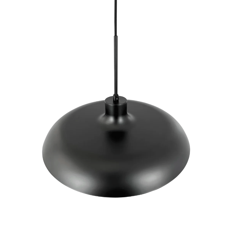 Wisząca lampa AVA 40 w kolorze czarnym z białą kulą od Dyberg Larsen