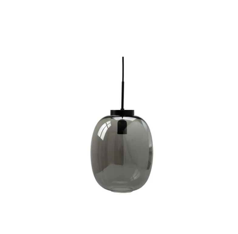 Wisząca lampa Café DL39 ze szklanym, dymionym kloszem