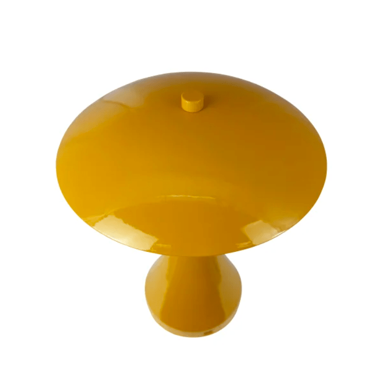 Żółta nocna lampka Vienna LED w odcieniu curry z funkcją ściemniania i ładowaniem USB