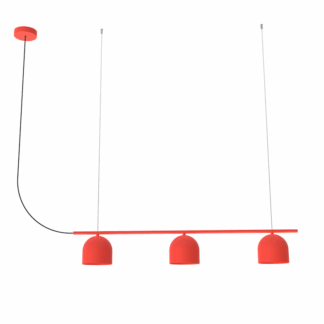 Trójpłomienna wisząca lampa Rio 3 w kolorze terracotta do zawieszenia nad stołem