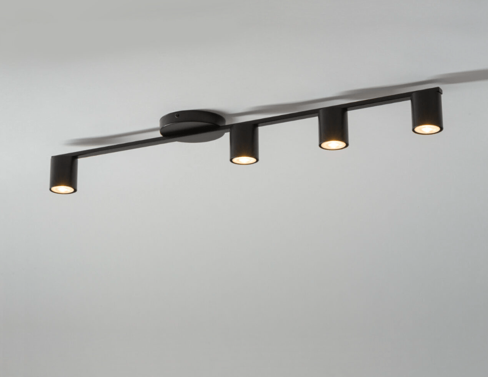 4-punktowa lampa sufitowa szynowa Zyon 4 - czarna